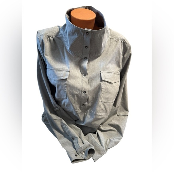 DULUTH TRADING Women's Jacket Lightweight Gray Size Large Zip Pockets Minimalist - Picture 1 of 9